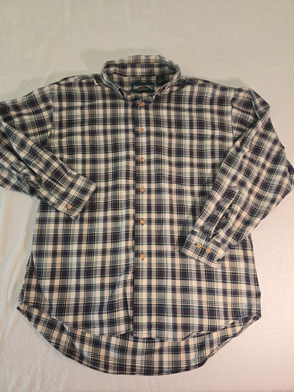 VTG American Eagle Outfitters Men's Plaid Long Sleeve Button-down Size L
